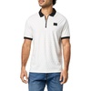 image:imageKARL LAGERFELD Mens Straight Collar Chest Logo 14 Zip Collared PoloWhite