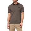 image:imageKARL LAGERFELD Mens Straight Collar Chest Logo Textured Short Sleeve PoloBrown