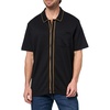 image:imageKARL LAGERFELD Mens Woven Short Sleeve Color Contrasting Chest Pocket ShirtBlack