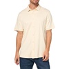 image:imageKARL LAGERFELD Paris Mens Button Front Collared Short Sleeve Woven DressNatural