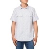 image:imageKARL LAGERFELD Paris Mens Button Front Collared Short Sleeve Woven DressWhiteBlue