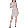 image:imageKARL LAGERFELD Paris Womens Abstract Jacquard Collared Sleeveless Blazer DressTruffle  Soft White
