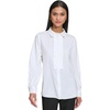 image:imageKARL LAGERFELD Paris Womens Collared RuffleFront Button Up BlouseSoft White