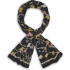 image:imageKARL LAGERFELD Paris Womens Lightweight Pearls And Pints Print Scarf Black One Size