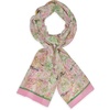 image:imageKARL LAGERFELD Paris Womens Monets Paris Print Chiffon Scarf Pink Carnation One Size