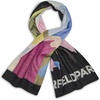image:imageKARL LAGERFELD Paris Womens Skyline Square Scarf with Eyelash Fringe Black One Size
