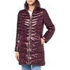 image:imageKARL LAGERFELD Womens Chevron Quilted Full Length Puffer JacketQuilted Sangria