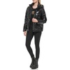 image:imageKARL LAGERFELD Womens Chevron Quilted Short PufferAdjustable Hem Black