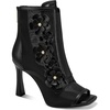 image:imageKARL LAGERFELD Womens Deandre Peep Toe Sandal Bootie With Flower EmbellishmentsBlack