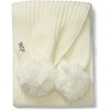 image:imageKARL LAGERFELD Womens Double Pom Knit ScarfIvory