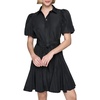 image:imageKARL LAGERFELD Womens Embellished Puff Sleeve Taffeta a Line DressBlack
