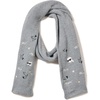image:imageKARL LAGERFELD Womens Embroidered Karl Hearts Winder ScarfHeather Granite