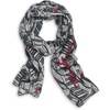 image:imageKARL LAGERFELD Womens Jewel Print Scarf ScarfWhiteBlackRed