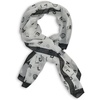 image:imageKARL LAGERFELD Womens Karl Alphabet Poly Chiffon ScarfWhiteBlack Combo