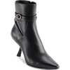 image:imageKARL LAGERFELD Womens Karly Pointed Toe Heeled Ankle Bootie With Belt DetailBlack