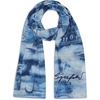 image:imageKARL LAGERFELD Womens Landscape Oversized Holiday ScarfFrench Blue