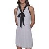image:imageKARL LAGERFELD Womens Light Contrasting Colors Sleeveless Mini DressSoft WhiteBlack