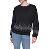 image:imageKARL LAGERFELD Womens Long Sleeve Crew Neck Bejewled French Terry SweatshirtBlack