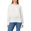 image:imageKARL LAGERFELD Womens Long Sleeve Crew Neck Bejewled French Terry SweatshirtSoft White