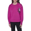 image:imageKARL LAGERFELD Womens Long Sleeve Crew Neck Choupette Patch Scuba SweatshirtBright Jewel Pink