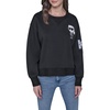 image:imageKARL LAGERFELD Womens Long Sleeve Crew Neck Karl Patch Fleece SweatshirtBlack