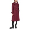 image:imageKARL LAGERFELD Womens Luxe Twill Classic Maxi PeacoatBurgundy