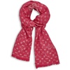 image:imageKARL LAGERFELD Womens Metallic Icon Print Lightweight PashminaTeaberry