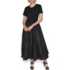 image:imageKARL LAGERFELD Womens Pearl Mesh Short Sleeve Round Neck Midi DressBlack