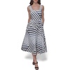 image:imageKARL LAGERFELD Womens Printed V Neck Sleeveless Midi DressSoft WhiteChambray Blue Multi
