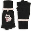 image:imageKARL LAGERFELD Womens Sassy Choupette Flip Top GlovesBlack