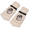 image:imageKARL LAGERFELD Womens Sassy Choupette Flip Top GlovesIvory