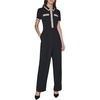 image:imageKARL LAGERFELD Womens Short Sleeve Scuba Crepe Casual JumpsuitBlackBirch Multi