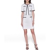 image:imageKARL LAGERFELD Womens Short Sleeve Tweed JacketSoft White Black