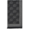 image:imageKARL LAGERFELD Womens Signature Logo Evening Wrap ScarfBlack