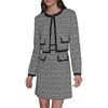 image:imageKARL LAGERFELD Womens Trim Piping Cropped Long Sleeve JacketBlack Soft White