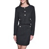 image:imageKARL LAGERFELD Womens Tweed Printed Scoop Neck Cropped JacketBlack