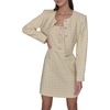 image:imageKARL LAGERFELD Womens Tweed Printed Scoop Neck Cropped JacketFreesia YellowSoft White