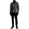 image:imageKARL LAGERFELD mens Jacquard Half Zip SweaterBlackWhite