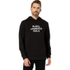 image:imageKARL LAGERFELD mens Solid Center Logo Drawcord HoodieBlack