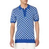 image:imageKarl Lagerfeld Mens All Over Logo Sweater Polo CottonBlue