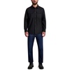 image:imageKarl Lagerfeld Mens Chest Pockets Long Sleeve Mixed Pattern Shirt JacketBlack
