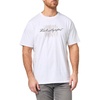 image:imageKarl Lagerfeld Mens Crewneck Short Sleeve Cursive Logo Design Relaxed Fit TShirtOptic White