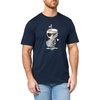 image:imageKarl Lagerfeld Mens Crewneck Short Sleeve Spliced Armor Graphic Design Relaxed Fit TShirtNavy Blazer