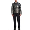 image:imageKarl Lagerfeld Mens Shirt Collar Silver Leather JacketBlackGraphite