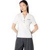 image:imageKarl Lagerfeld Womens Athleisure Comfortable Logo Tape Sporty TopSoft White