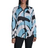 image:imageKarl Lagerfeld Womens Collared Long Sleeve BlouseBisqueAqua Mist Multi