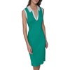 image:imageKarl Lagerfeld Womens Collared Sleeveless V Neck Sweater DressVivid Green