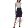 image:imageKarl Lagerfeld Womens Contrast Knit Sleeveless Mini DressSoft WhiteMarine