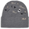 image:imageKarl Lagerfeld Womens Embroidered Karl Hearts Velboa Fleece Lined BeanieHeather Granite