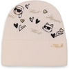 image:imageKarl Lagerfeld Womens Embroidered Karl Hearts Velboa Fleece Lined BeanieIvory